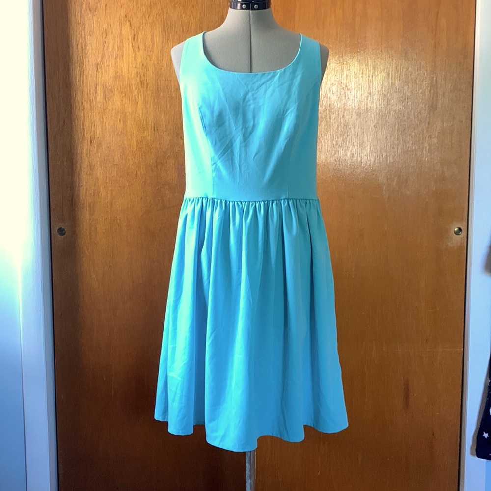 Rock Steady light blue pinafore dress XL